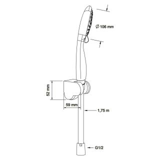 Душевая лейка Swedbe Hermes 5135B чёрный